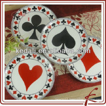 ceramic plate with poker design